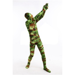 SKTF041 萊卡包頭迷彩緊身連身服 SKTF041 萊卡包頭迷彩緊身連身服